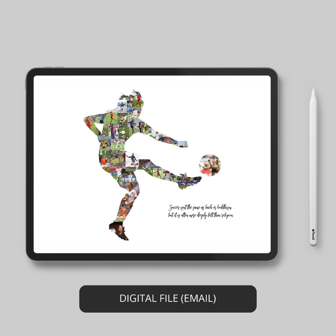 Football Photo Collage: Stylish Wall Decor for Football Enthusiasts
