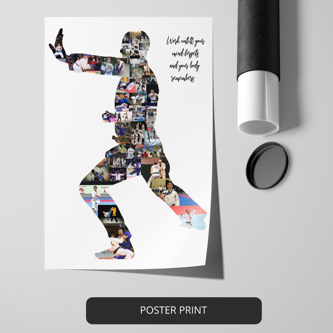 Shotokan karate gifts: Customizable photo collage for martial arts enthusiasts