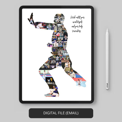 Enhance your space with karate decorations: Order a stunning photo collage artwork