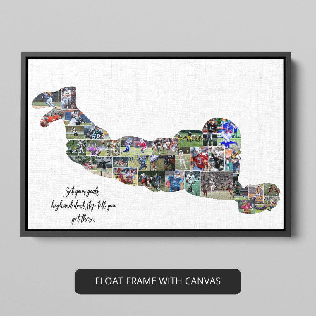 Rugby-Themed Christmas Gifts: Personalized Photo Collage for Rugby Enthusiasts