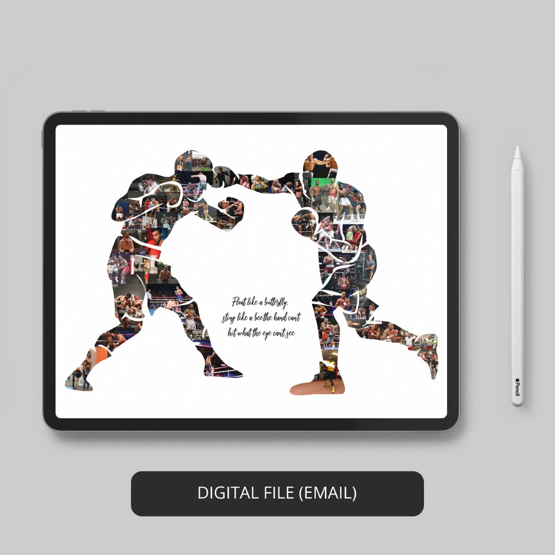 Boxer Decor - Customized Boxing Collage for Boxing Coach