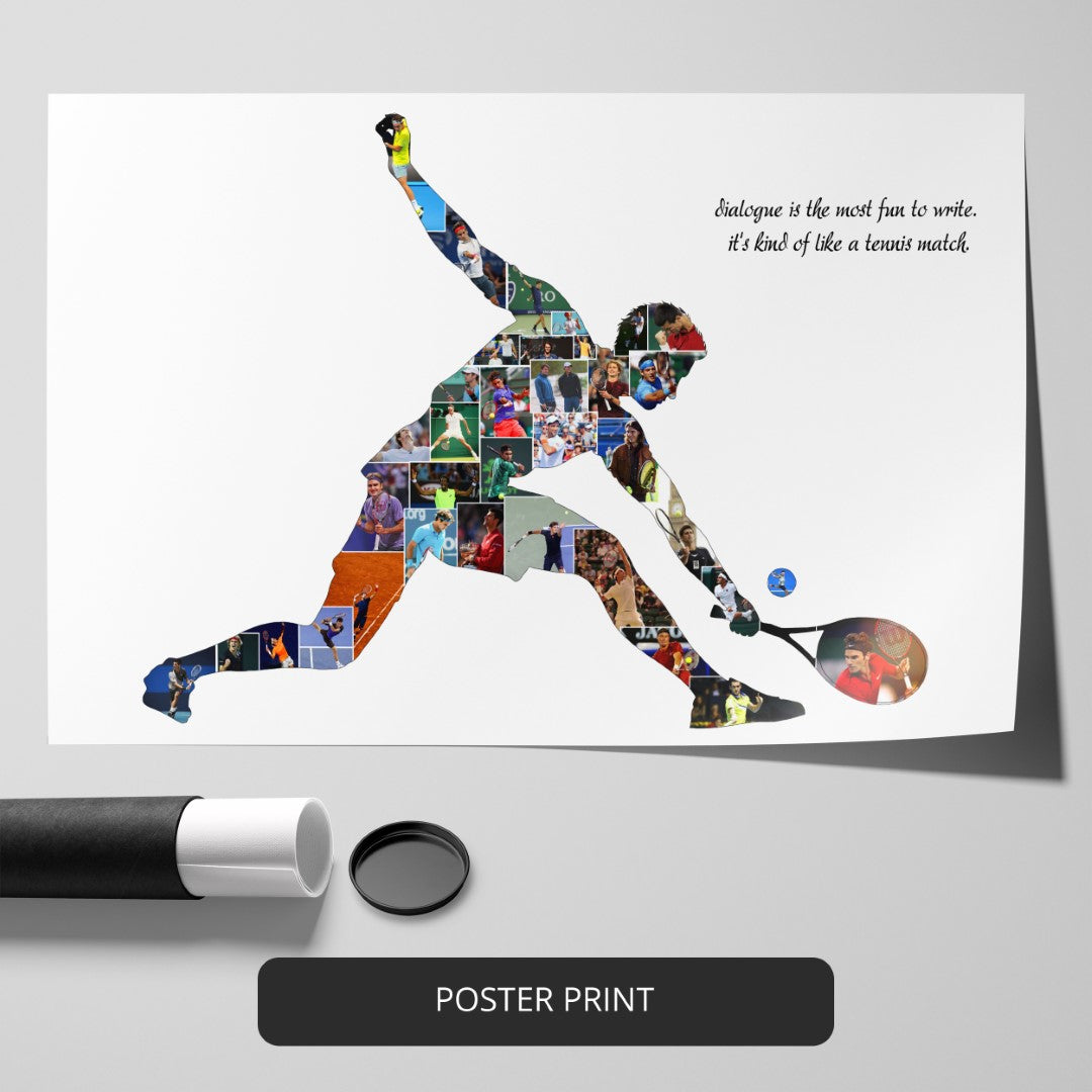 Christmas Gifts for Tennis Players - Customizable Tennis Photo Collage