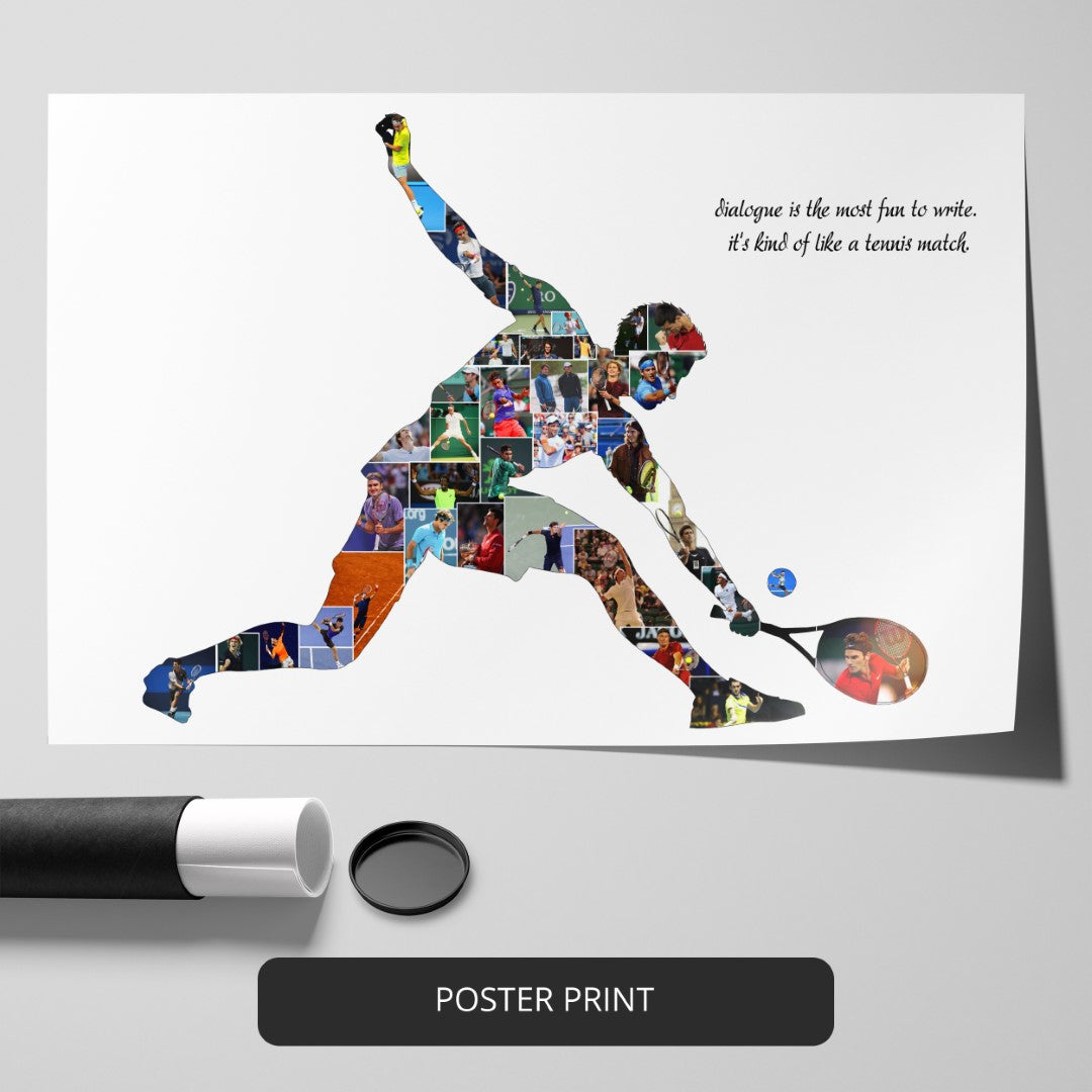 Christmas Gifts for Tennis Players - Customizable Tennis Photo Collage