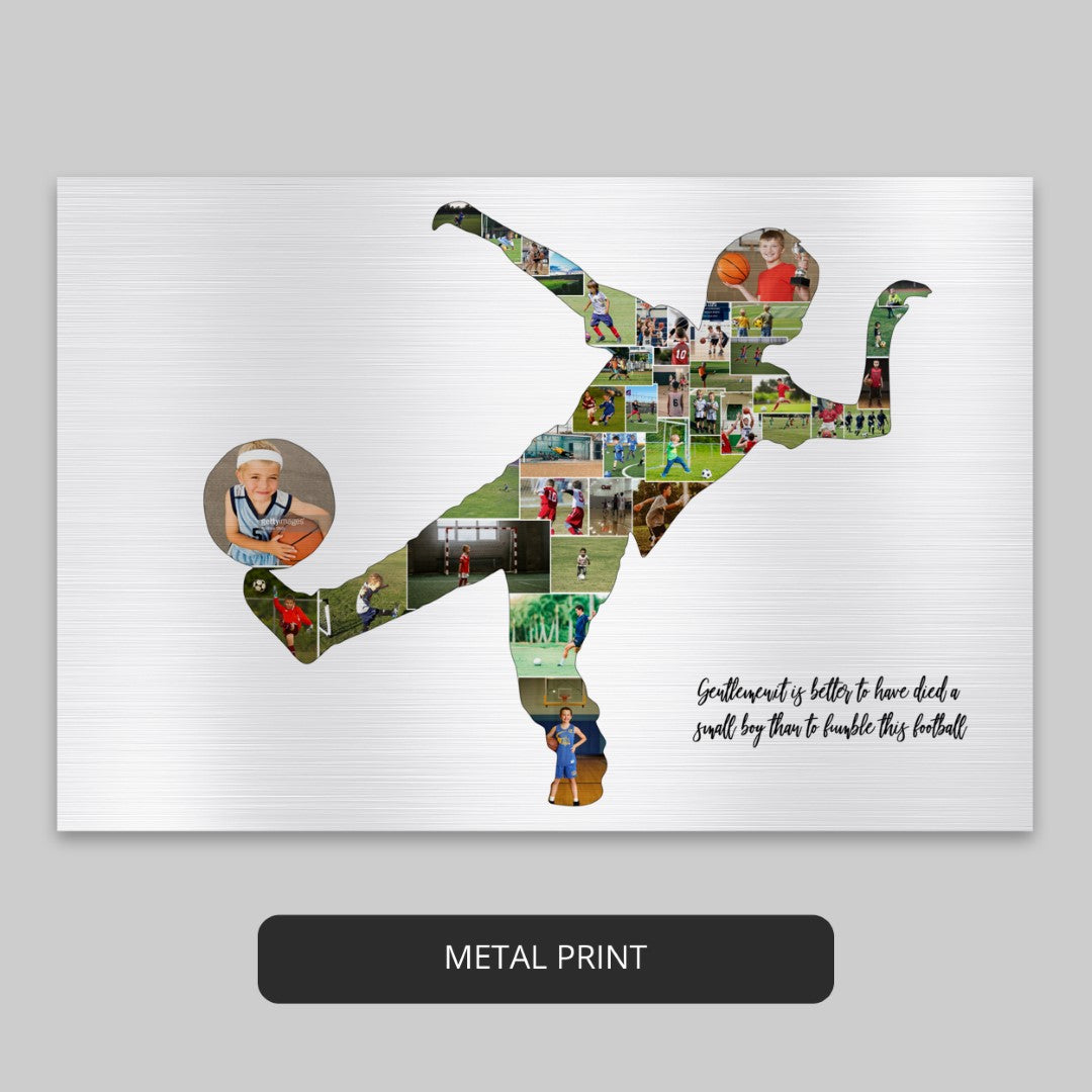 Football Gifts for Kids: Customizable Collage Wall Decor