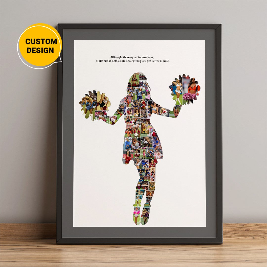 Cheer Collage Vector Buy Unique Cheerleading Wall Decor Collage Gift Online – CollagemasterCo