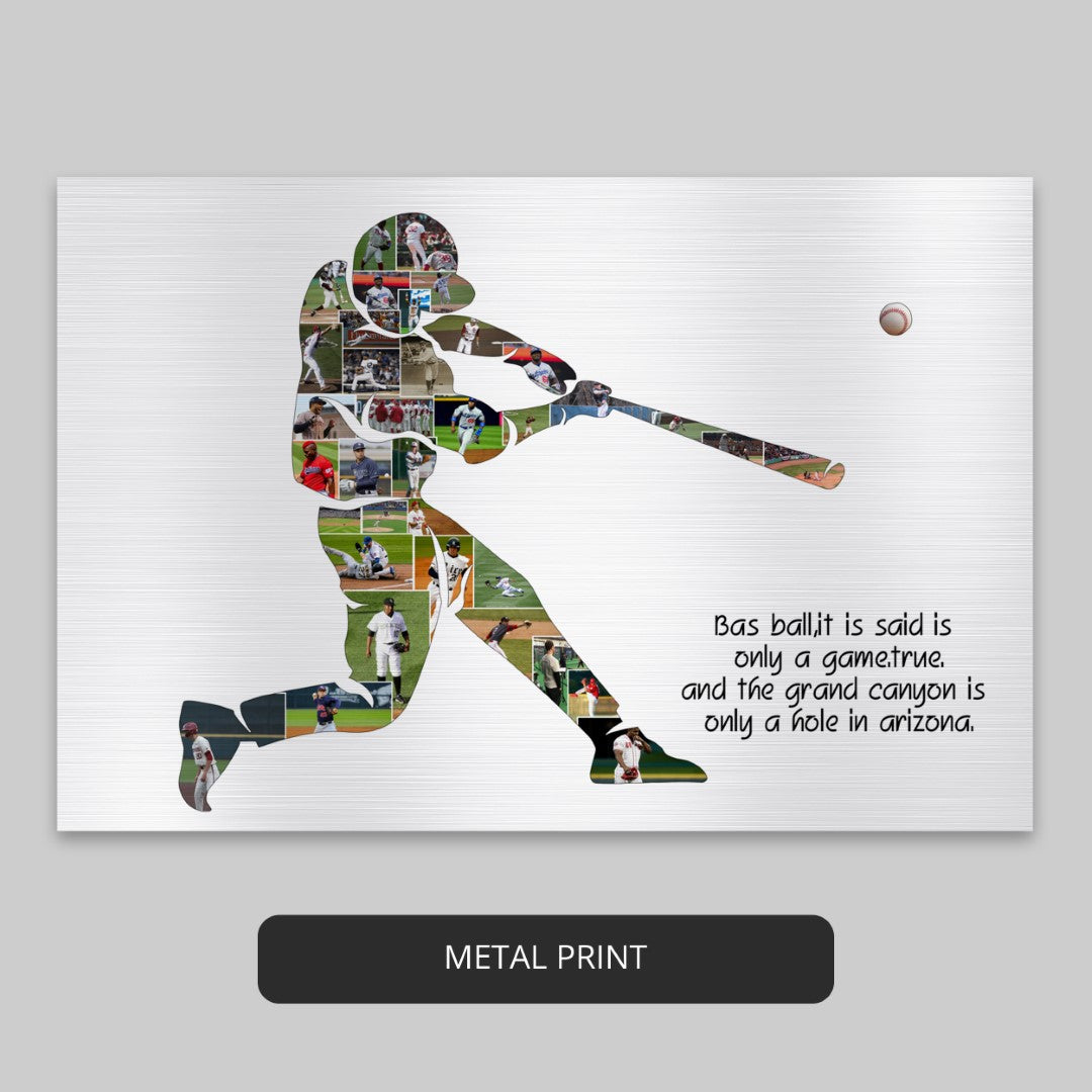 Baseball Gifts for Boys - Handcrafted Baseball Photo Collage