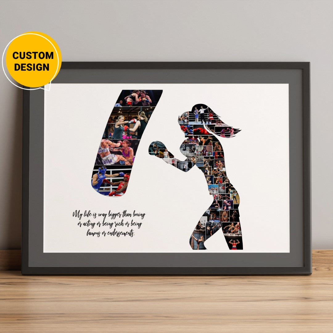 Personalized Boxing Collage - Unique Gift for Boxing Lovers