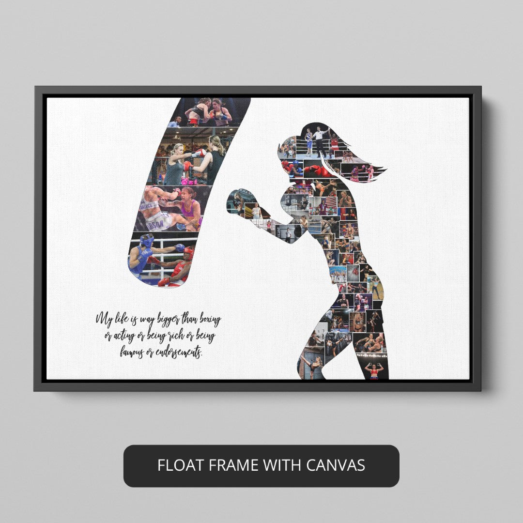 Gift for Boxing Fan - Customizable Boxing Collage Art