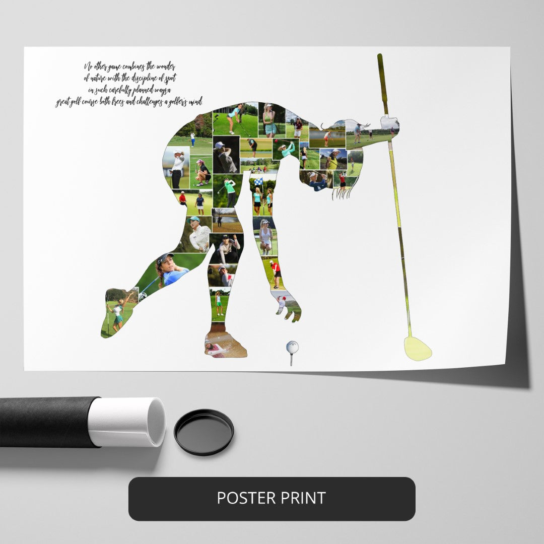 Unique Gifts for Women Who Golf - Personalized Photo Collage