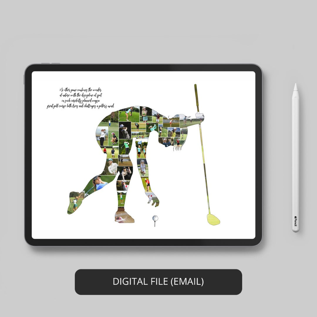 Elevate Your Home with Golf Club Decor - Personalized Photo Collage for Golf Players