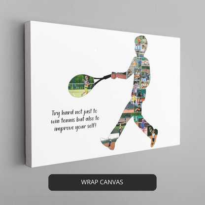 Tennis Gift Ideas for Him - Tennis Framed Art and Photo Collage