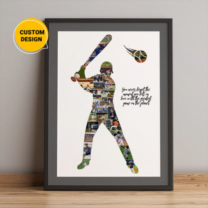 Personalized Baseball Gifts - Custom Photo Collage for Baseball Players