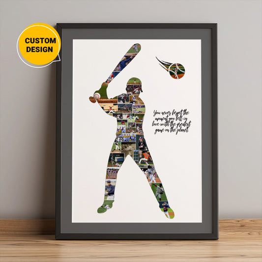 Personalized Baseball Gifts - Custom Photo Collage for Baseball Players