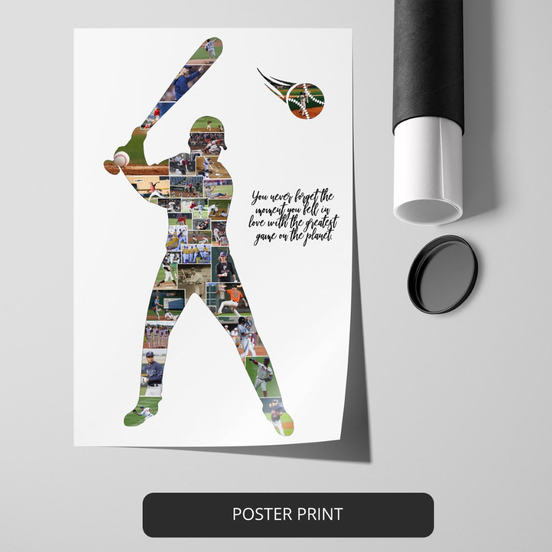 Christmas Gifts for Baseball Players - Personalized Photo Collage