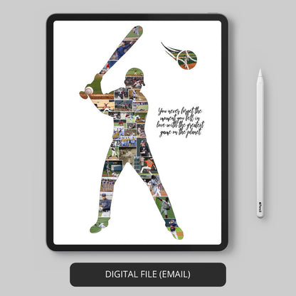 Baseball Gifts for Boys - Personalized Photo Collage for Young Players