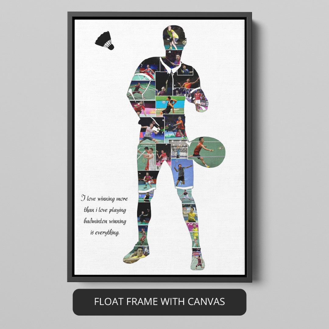 Gifts for Badminton Lovers: Personalized Badminton-Themed Photo Collage