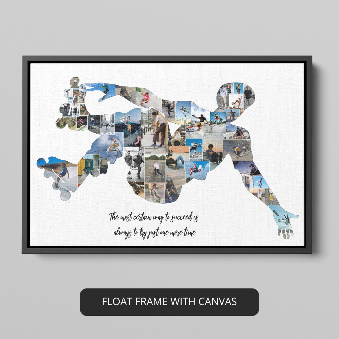 Snowboarding Wall Art - Customized Photo Collage for Snowboarding Enthusiasts