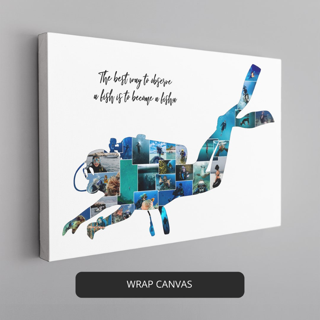Thoughtful Scuba Diving Gifts for Him: Custom Photo Collage