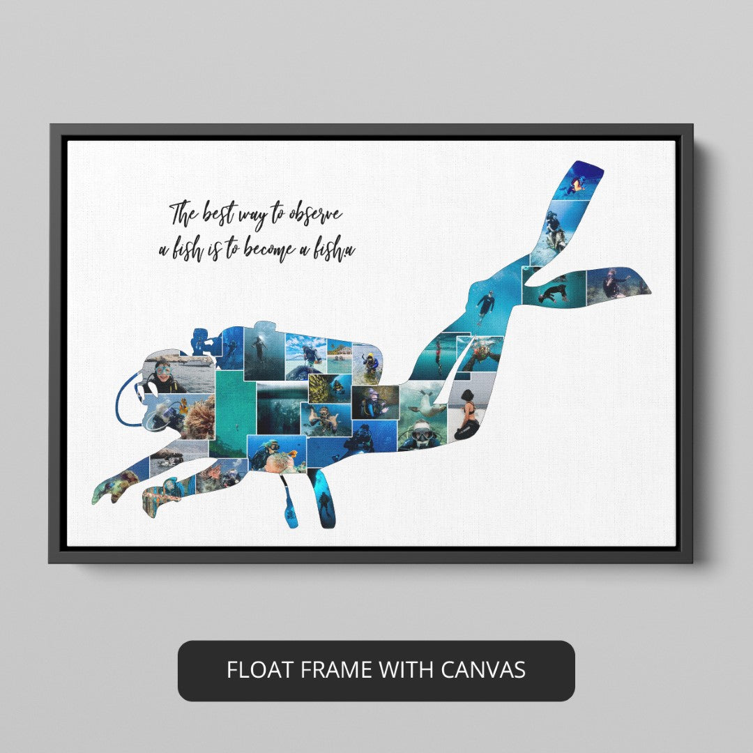 Scuba Diving Themed Gifts: Personalized Photo Collage